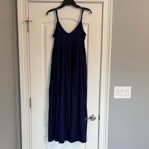 Chic Deep Blue Maxi Dress